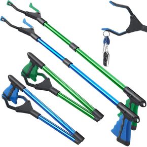 Patelai 32" Grabber Reacher Tool 2 Pack Foldable Reacher Grabber Pickup Tool with Rotating Jaw and Magnet Trash Picker Upper Extra Long Lightweight Grabber for Elderly Heavy Duty Handy Trash Claw