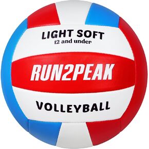 Light Soft Volleyball - Light Volleyball Designed for Beginners Kids Youth Teen - Lightweight Volleyballs for Indoor Outdoor Beach Backyard Official Size 5 Training Volley Ball