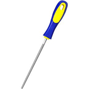 KALIM 6 Inch Half-Round Hand File with High Carbon Hardened Steel, Ergonomic Grip, Plastic Non-Slip Handle, Suitable for Wood, Plastic, Metal, Model, 3D-Print, etc.