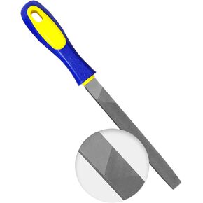 KALIM 6 Inch Half-Round Hand File with High Carbon Hardened Steel, Ergonomic Grip, Plastic Non-Slip Handle, Suitable for Wood, Plastic, Metal, Model, 3D-Print, etc. in Kuwait