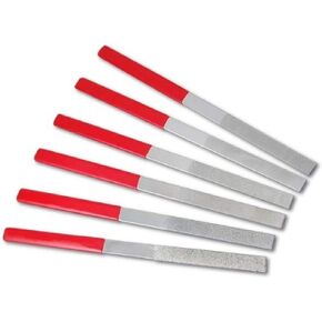 6pc Diamond Coated Flat File Set, 40 to 600 Grit
