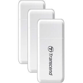 Transcend USB 3.1 Gen1 SDHC / SDXC / microSDHC / SDXC Card Reader, TS-RDF5W (White)