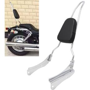 Passenger Sissy Bar with Comfortable Pad Backrest for Honda Shadow Spirit 750 VT750DC 2001-2008, Black