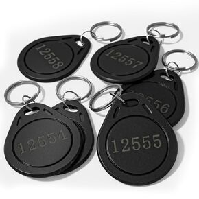10 pcs 26 Bit Key Fobs Black RFID Keyfobs Writable Proximity Fob 125kHz Prox Cards Compatable with ISOProx 1386 1326 1346 H10301 Format Readers, Works with Vast Majority of Access Control Systems