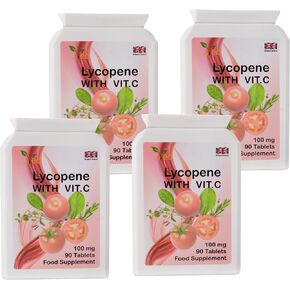 Ved Lycopene Supplement, Supports Energy Balance, Non-GMO, High Lycopene 500mg x 90 Softgel(Pack of 4), 12 Months Supply