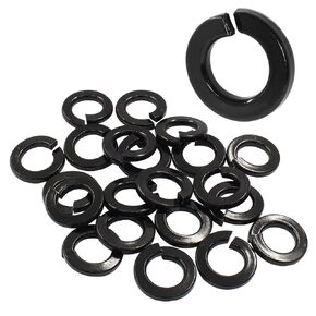 Murtenze 100PCS M8 Split Lock Washer Black, Stainless Steel Spring Lock Washers 18-8 (304), Black Oxide Finish, for Screws Fasteners