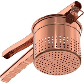 Large 15oz Potato Ricer, Heavy Duty Stainless Steel Ricer for Mashed Potatoes, Sweet Potato Masher Kitchen Tool with Ergonomic Handle, Press and Mash Kitchen Gadget, Silver