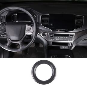 Engine Start Stop Switch Button Frame Trim for Honda Pilot 2016-2022/ Ridgeline 2017-2023/ Passport 2019-2023, ABS Material Start Stop Push Button Ring Sticker (Glossy Black)