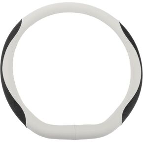 Steering Wheel Cover/Front Steering Wheel Accessories for Car Vehicle/Durable D Shape Leather / 1 Pcs Beige Gray Orange