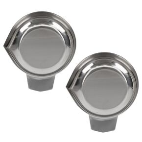 2Pcs Electronic Scale Tray Stainless Steel Weighing Dishes Metal Weigh Boats Silver Mini Scale Trays for Jewelry Liquid Powder Laboratory Supplies