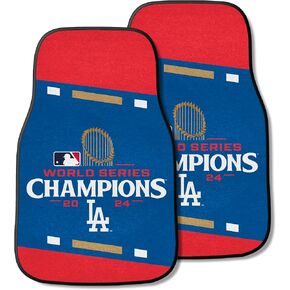 FANMATS 45901 Los Angeles Dodgers 2024 World Series Champions 2-pc Carpet Car Mat Set