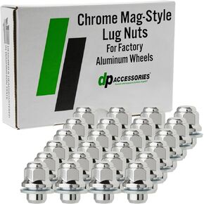 DPAccessories Lug Nuts Compatible with 2016-2023 Toyota Tacoma - with Aluminum Aftermarket Wheels - Black Lug Nuts - Aftermarket Wheel Lug Nuts - Spline Lug Nut Set - DTOTAC03A-BK/1
