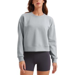 CRZ YOGA Womens SoftAura Crewneck Sweatshirt Long Sleeve Workout Casual Pullover Tops Basic Fall Sweatshirts