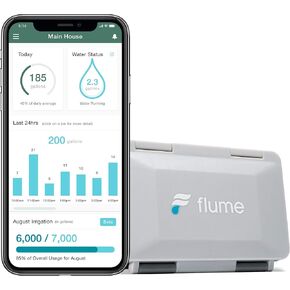 Flume 2 Smart Home Water Monitor & Water Leak Detector: Detect Water Leaks Before They Cause Damage. Monitor Your Water Use to Reduce Waste Installs in Minutes, No Plumbing Required