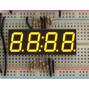 Adafruit Yellow 7-segment clock display - 0.56" digit height [ADA811]