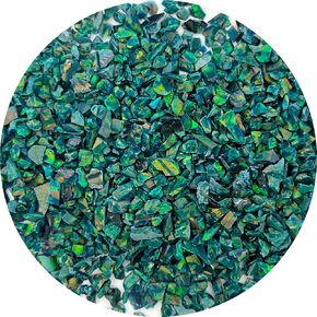 Crushed Created Opal Stone for Wood Inlay Resin Craft Jewelry Making DIY (Peacock Green, 2 Grams)