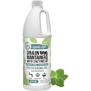 Mighty Mint Drain Maintainer with Enzymes – Drain Cleaner Controls Bad Smells and Prevents Buildup for Drains, Grease Traps, Septic, 32oz