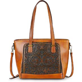 Crossbody Bag for Women Leather Shoulder Bag Top Handle Tote Purses Vintage Satchels Handbag Retro