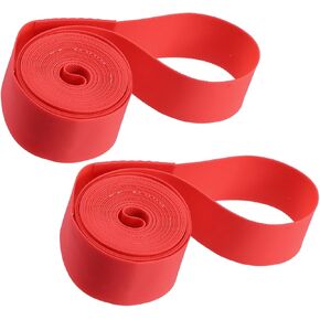 Motoforti 700C 27" Bike Bicycle Wheel Rim Strip Rim Tape Liner Inner Tube Protection Band PVC Red Pair Long-Lasting in Kuwait