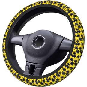 Car Steering Wheel Cover Universal Neoprene Anti Slip Car Accessories Decorative Wheel Protector 15 Inch - Pink Bow