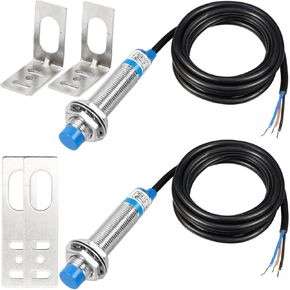 Approach Sensor M12 4mm Detecting Distance Inductive Proximity Switch NPN NO Normally Open, 3D Printer LJ12A3-4-Z/BY Sensing DC 6-36V for MCU, 2 PCS