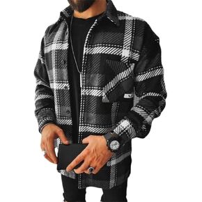 Casual Long Sleeve Button Down Corduroy Shirt Jacket Outwear Coat Fall Winter Shirt with Pocket