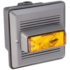 Horn Strobe, Amber, 5-1/2 In. H, 24VAC/DC
