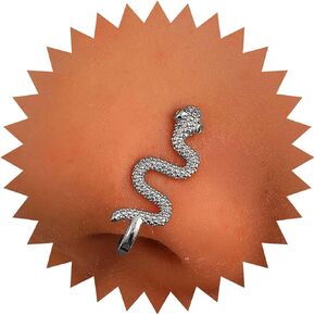 Punk Snake Nose Rings Snake Clip On Nose Ring Gold Serpent Cuff Nose Ring Viper Snake Bendable Nose Ring Serpent Nose Ring Hoop U Shape Nose Rings Jewelry For Women