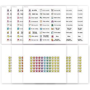 Gold Star Stickers,Reusable Star Stickers for Kids Reward, Static Star Face Stickers for Behavior Chart Potty Training at Home Class Teacher Suppliers for Kids (Chores,135pcs)