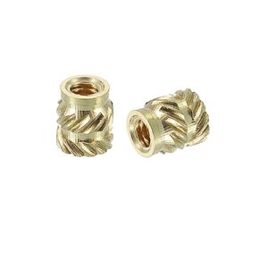 uxcell 100Pcs #10-32x9.5x7.1mm Knurled Insert Nut, Brass Threaded Insert Embedment Nuts 3D Printing Brass Nuts for 3D Printing Parts Laptop Automotive Plastic Shell