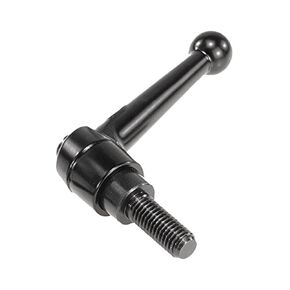 Kipp 06430-4A51X40 Zinc/Steel Adjustable Handle with 1/2-13" External Thread, Classic Ball Style, Inch, Black Satin Powder-Coated Finish, Steel Components, Size 4, 40 mm Screw Length