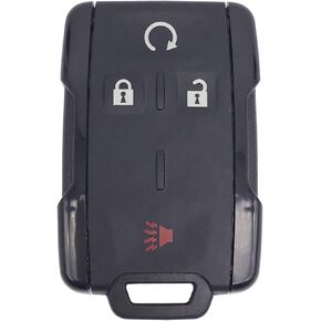 Smart Key Fob Shell Case Fits for Chevy Tahoe Suburban/GMC Yukon M3N-32337100 Keyless Entry Remote Control Car Key Fob Cover (Black, 6 Buttons)