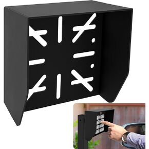 Waterproof Cover Keypad Mounting Post Bracket, 4x4 Universal Pedestal Mount for Keyboard Protector Cover on Automatic Gate Opener Systems Garage Door Black