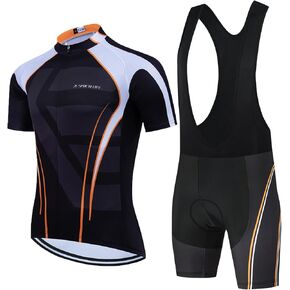 Cycling Jersey Men Set Shorts Sleeves Cycling Jersey and Shorts Men set with Padded Men's Cycling Clothing