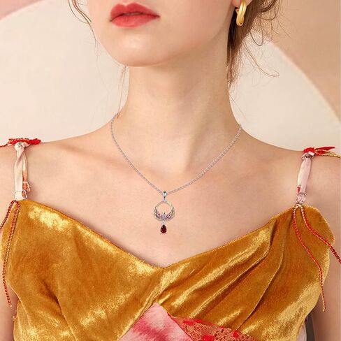 AXELUNA Phoenix Necklace Jewelry for Women 925 Sterling Silver Phoenix Crystal Pendant for Girls in Kuwait
