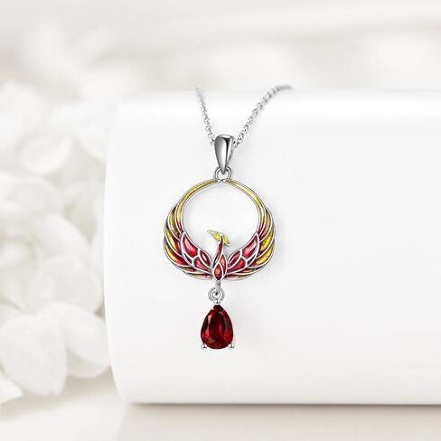AXELUNA Phoenix Necklace Jewelry for Women 925 Sterling Silver Phoenix Crystal Pendant for Girls in Kuwait