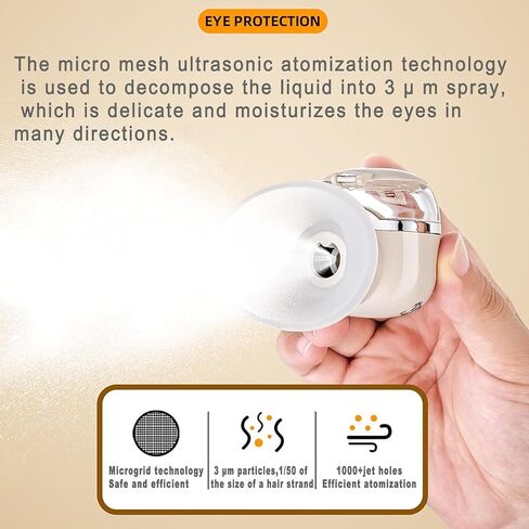 Eye Heated Nano Mist Spraye Portable Warm Compress Eyes Mister for Eyelid,Eye Skin SPA Eye Steam Relief Dry Eyes and Stye Mini Eye Drops Tool in Kuwait