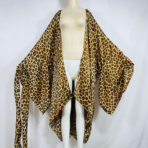 Plus Size Summer Cover up Cardigan Fashion Sexy African Holiday Party Long Sleeve Silk Feeling Robe Kimono Kaftan in Saudi Arabia