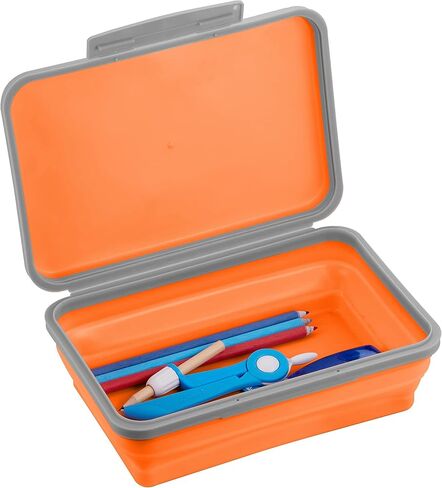 صندوق تخزين مرن أكاديمي مع غطاء، تصميم مقلمة قابل للطي للحرف واللوازم المدرسية، 3 عبوات in Kuwait