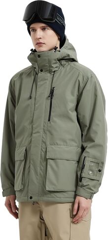 Men's Ski Jacket Waterproof Insulated Winter Snow Coat for Outdoor Snowboarding Raincoat in Saudi Arabia