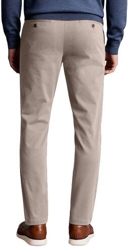 Men's Comfort Slim-fit Stretch Chino Pant Flat Front Solid Casual Pants in Saudi Arabia