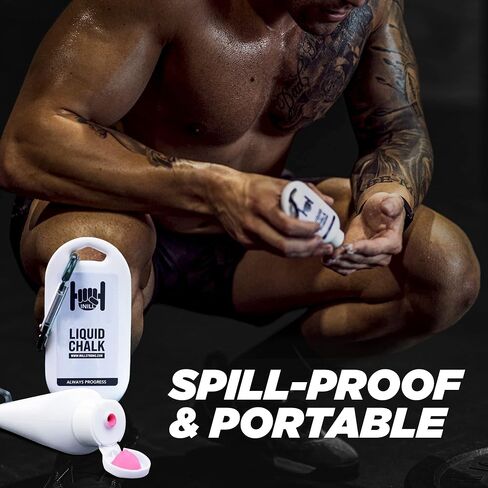Inill - Liquid Chalk for Weightlifting, Powerlifting, and Rock Climbing, Non-Toxic and Non-Staining, Gym Chalk for Exercise and Workout, Lifting Chalk - 50 ml in Saudi Arabia