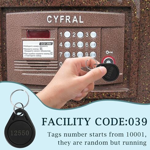 10 pcs 26 Bit Key Fobs Black RFID Keyfobs Writable Proximity Fob 125kHz Prox Cards Compatable with ISOProx 1386 1326 1346 H10301 Format Readers, Works with Vast Majority of Access Control Systems in Kuwait