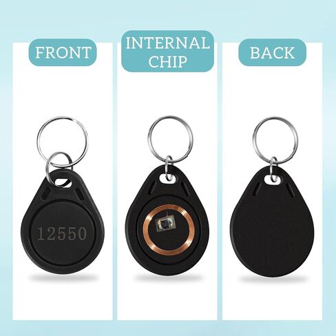 10 pcs 26 Bit Key Fobs Black RFID Keyfobs Writable Proximity Fob 125kHz Prox Cards Compatable with ISOProx 1386 1326 1346 H10301 Format Readers, Works with Vast Majority of Access Control Systems in Kuwait