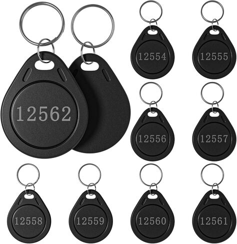10 pcs 26 Bit Key Fobs Black RFID Keyfobs Writable Proximity Fob 125kHz Prox Cards Compatable with ISOProx 1386 1326 1346 H10301 Format Readers, Works with Vast Majority of Access Control Systems in Kuwait