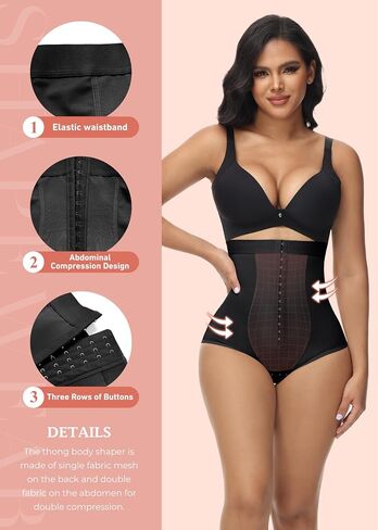 SHAPSHE Thong Shapewear Tummy Control High Waist Cincher Butt Lifter Panties Stomach Shapewear Panty Girdle for Women in Saudi Arabia