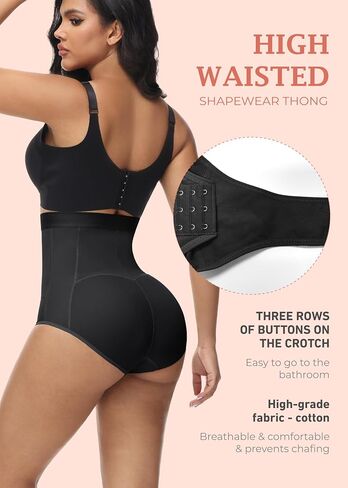 SHAPSHE Thong Shapewear Tummy Control High Waist Cincher Butt Lifter Panties Stomach Shapewear Panty Girdle for Women in Saudi Arabia