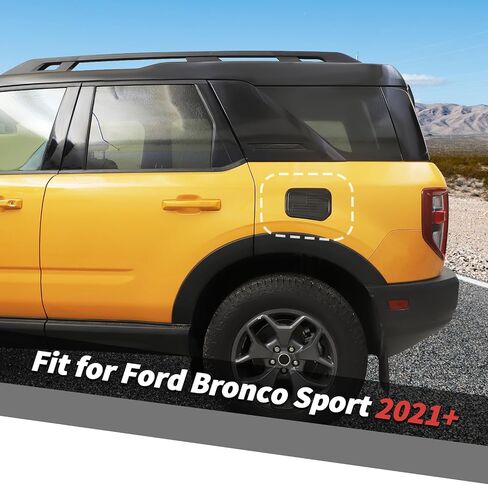 Compatible with Ford Bronco Sport 2021-2023, American Flag Fuel Filler Cap Gas Door Cover Trim (Carbon Fiber) in Saudi Arabia