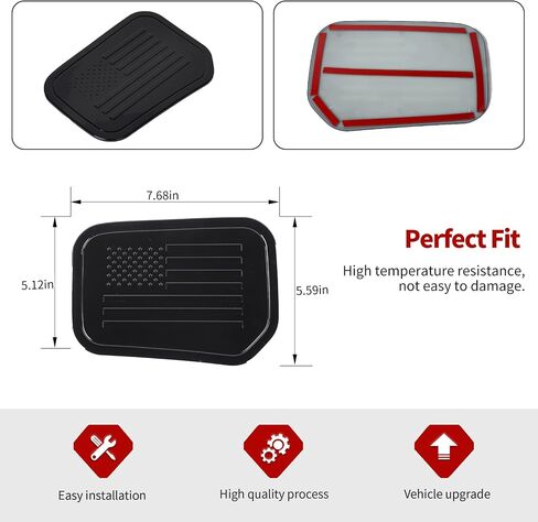 Compatible with Ford Bronco Sport 2021-2023, American Flag Fuel Filler Cap Gas Door Cover Trim (Carbon Fiber) in Saudi Arabia