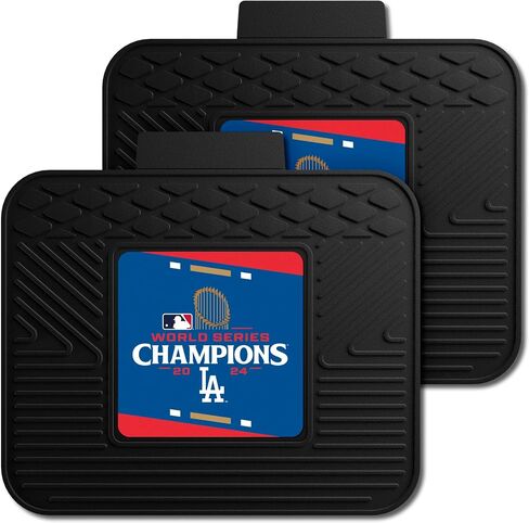 FANMATS 45898 Los Angeles Dodgers 2024 World Series Champions 2-pc Rear Seats Utility Car Mats in Saudi Arabia